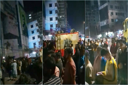 মধ্যরাতে বাড্ডায় সুবাস্তু শপিং কমপ্লেক্সে আগুন