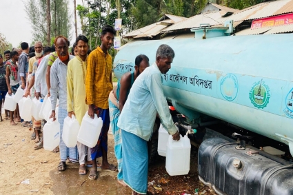 সুপেয় পানির সংকটে সুবর্ণচরে হাহাকার, খাল-বিল-পুকুরে নেই পানি