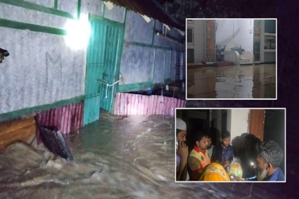 ফেনীতে বন্যা নিয়ন্ত্রণ বাঁধের ১৪ স্থানে ভাঙন, ডুবছে জনপদ