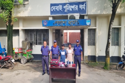 নরসিংদীতে প্রবাসীর বাড়িতে চুরি, ল্যাপটপ ক্যামেরাসহ গ্রেপ্তার ২