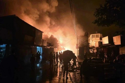 খাগড়াছড়িতে আগুনে পুড়ল ১৪ ব্যবসাপ্রতিষ্ঠান