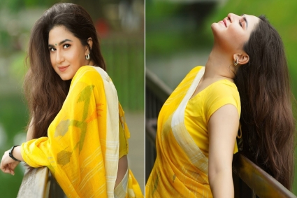 হলুদের ছোঁয়ায় নিজেকে রাঙালেন স্পর্শিয়া