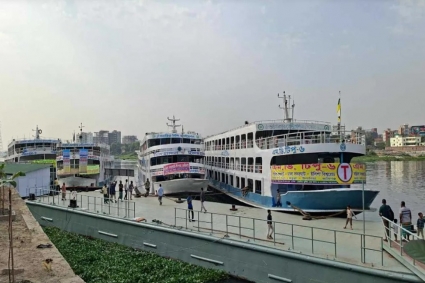 বসিলা ঘাট থেকে লঞ্চ চলাচল শুরু, দৈনিক চলবে ৬ লঞ্চ