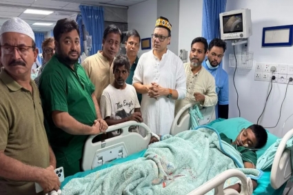 বিদ্যুৎস্পৃষ্টে আহতদের দেখতে হাসপাতালে এমপি সাঈদ আল নোমান